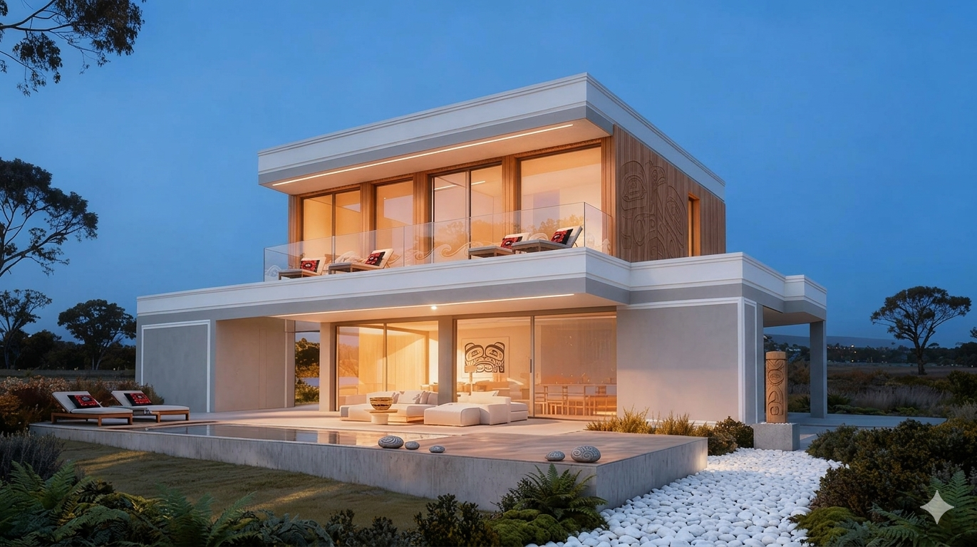 Exterior rendering of The Apex catalog home model