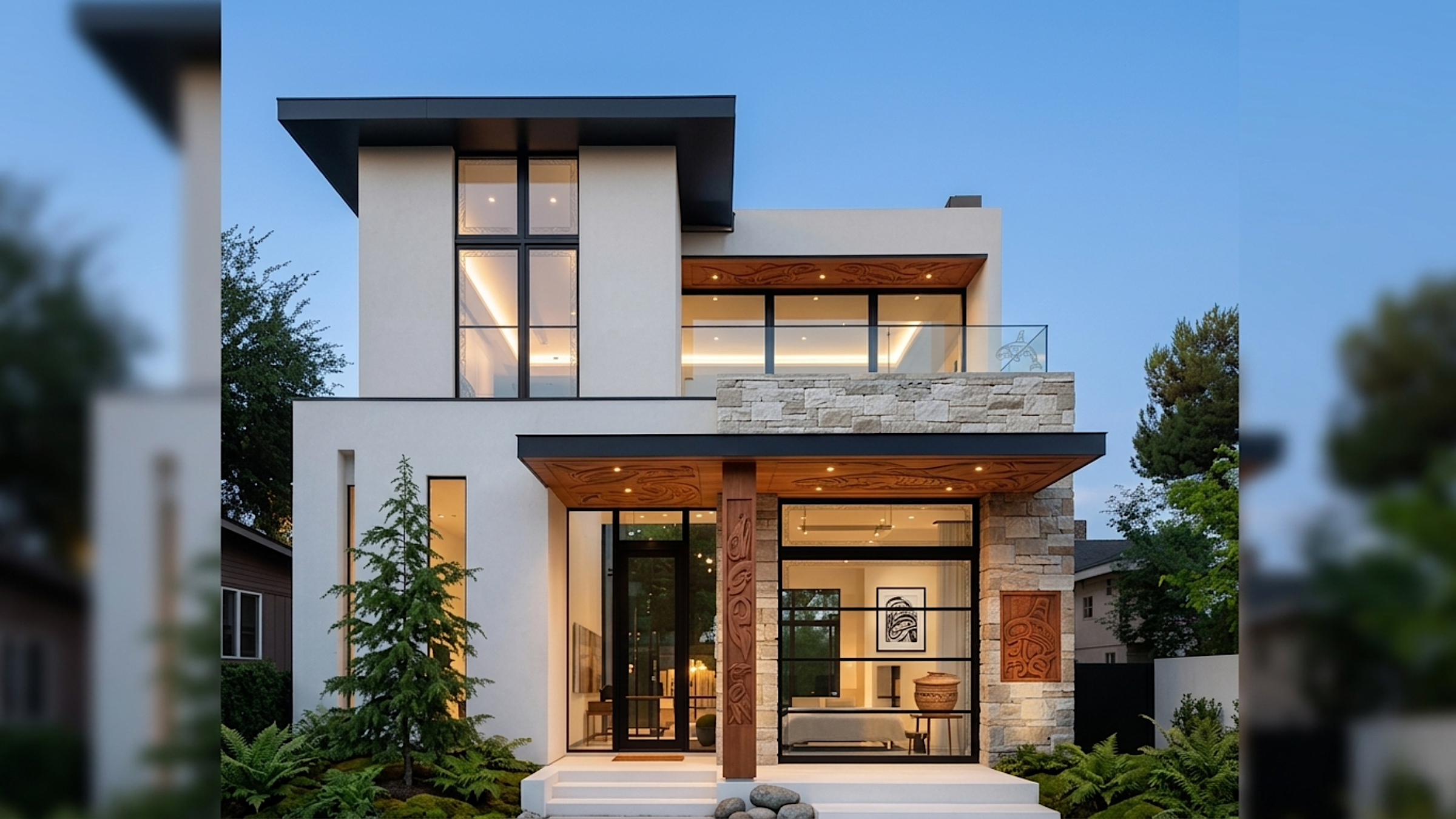 Exterior rendering of The Aurora catalog home model