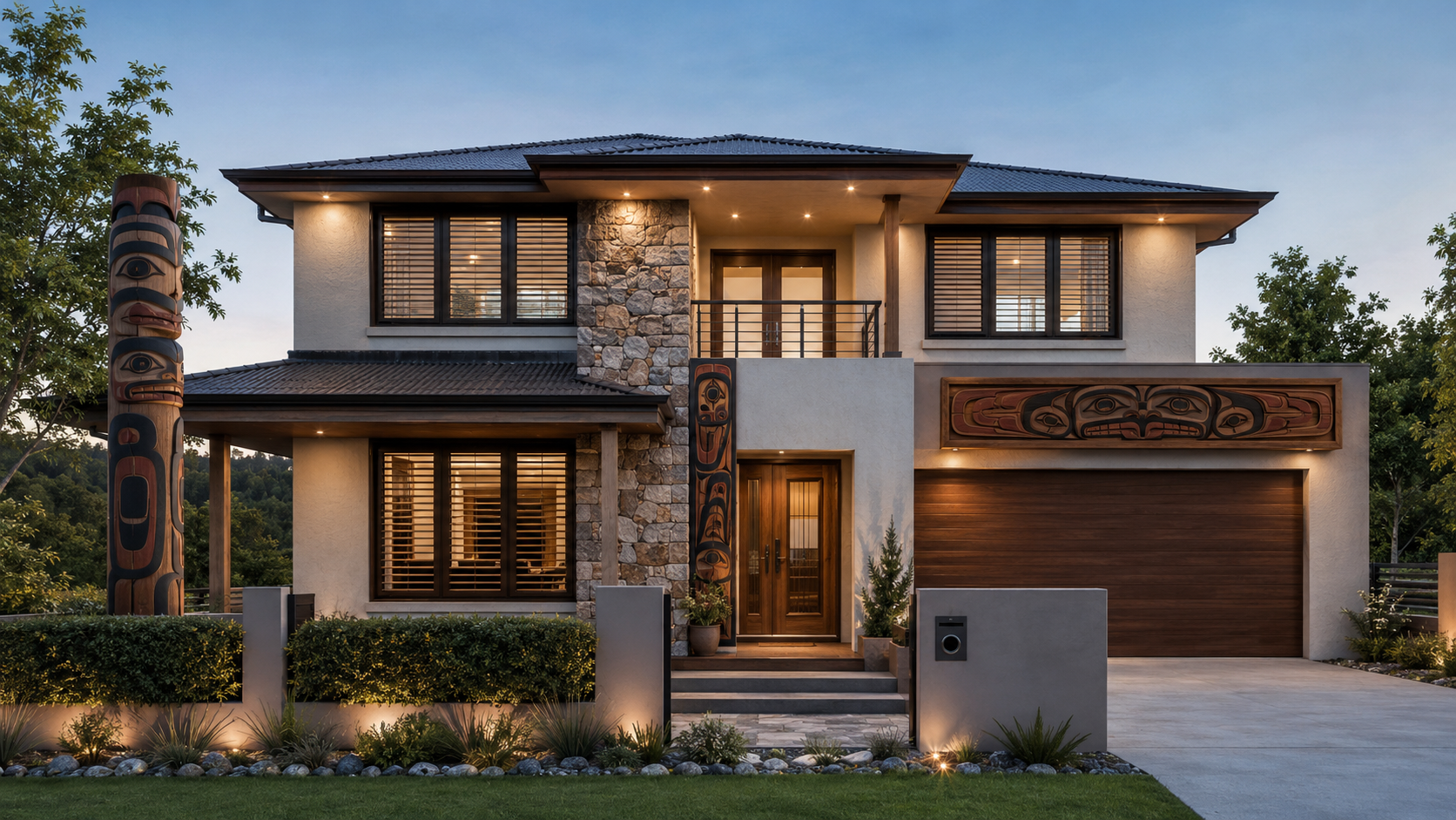 Exterior rendering of The Cascade catalog home model