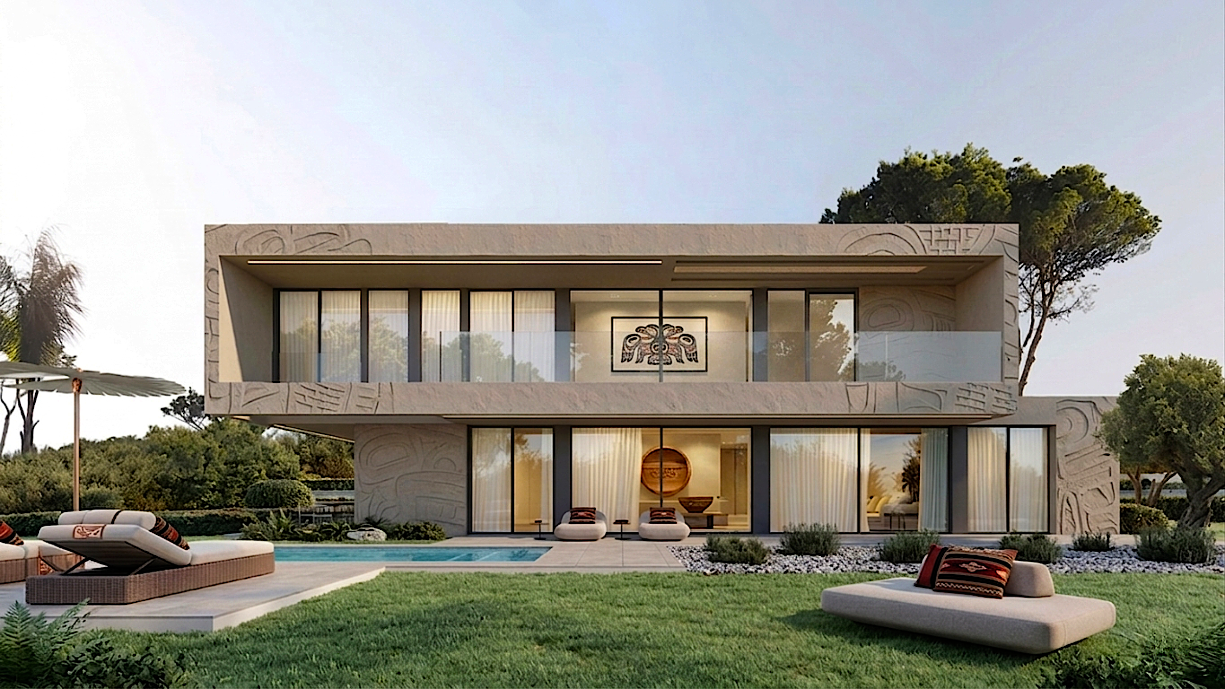 Exterior rendering of The Meridian catalog home model