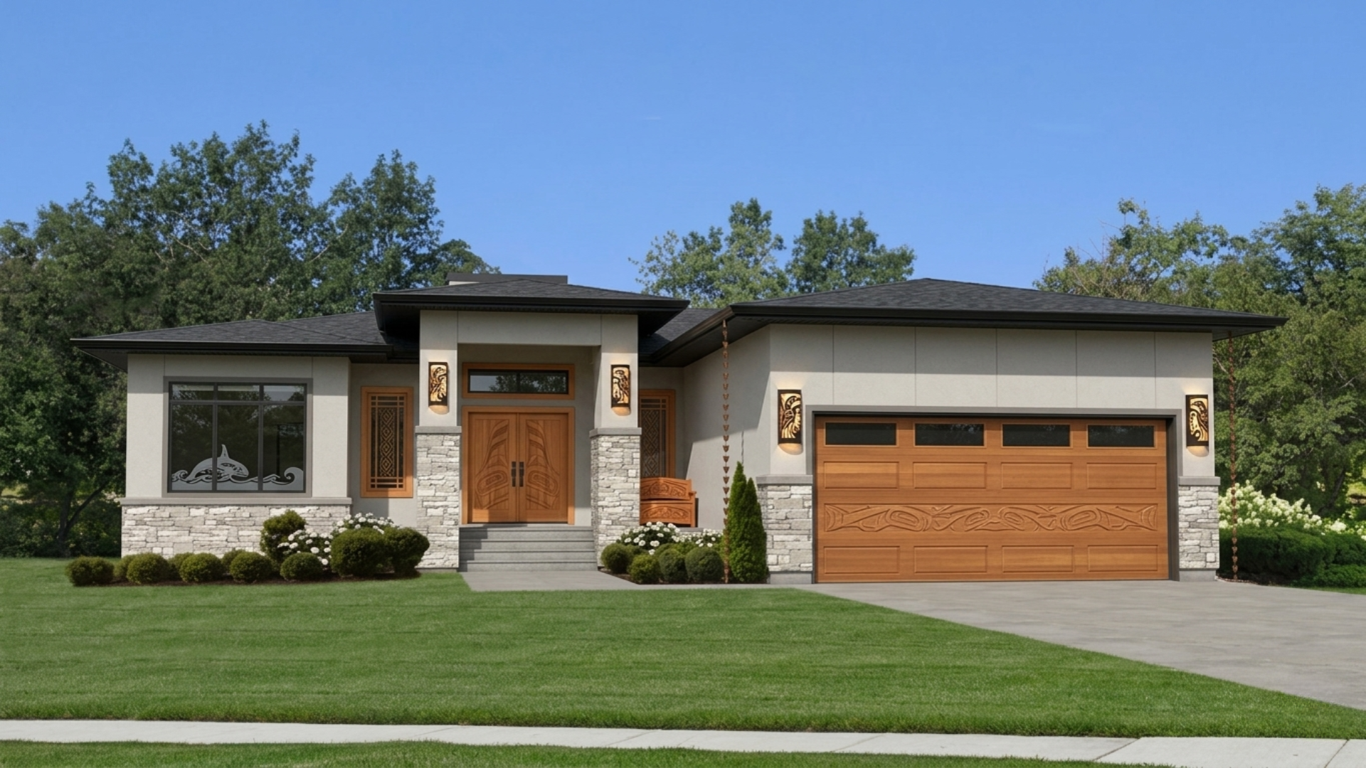 Exterior rendering of The Southbay catalog home model