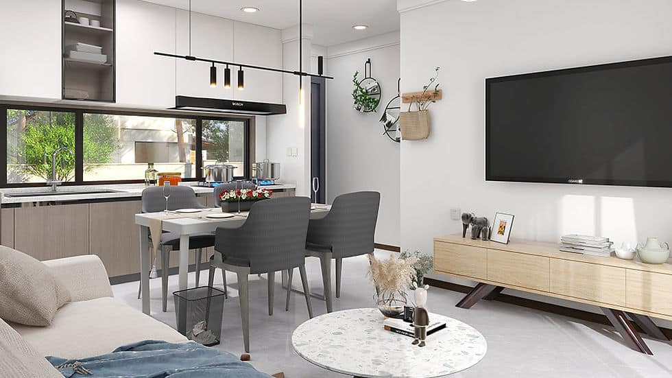 Limetree House kitchen and dining interior