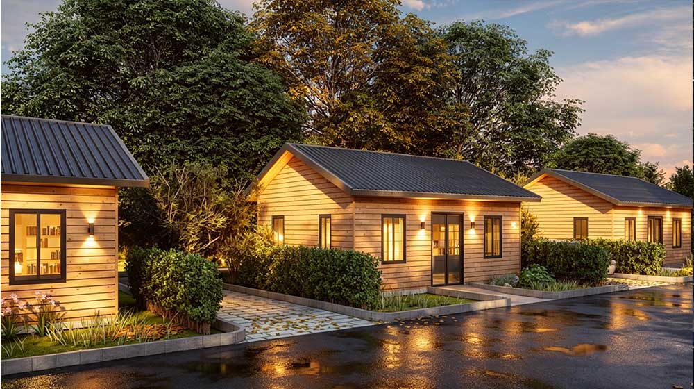 The Lantern House exterior in a landscaped carriage-home setting