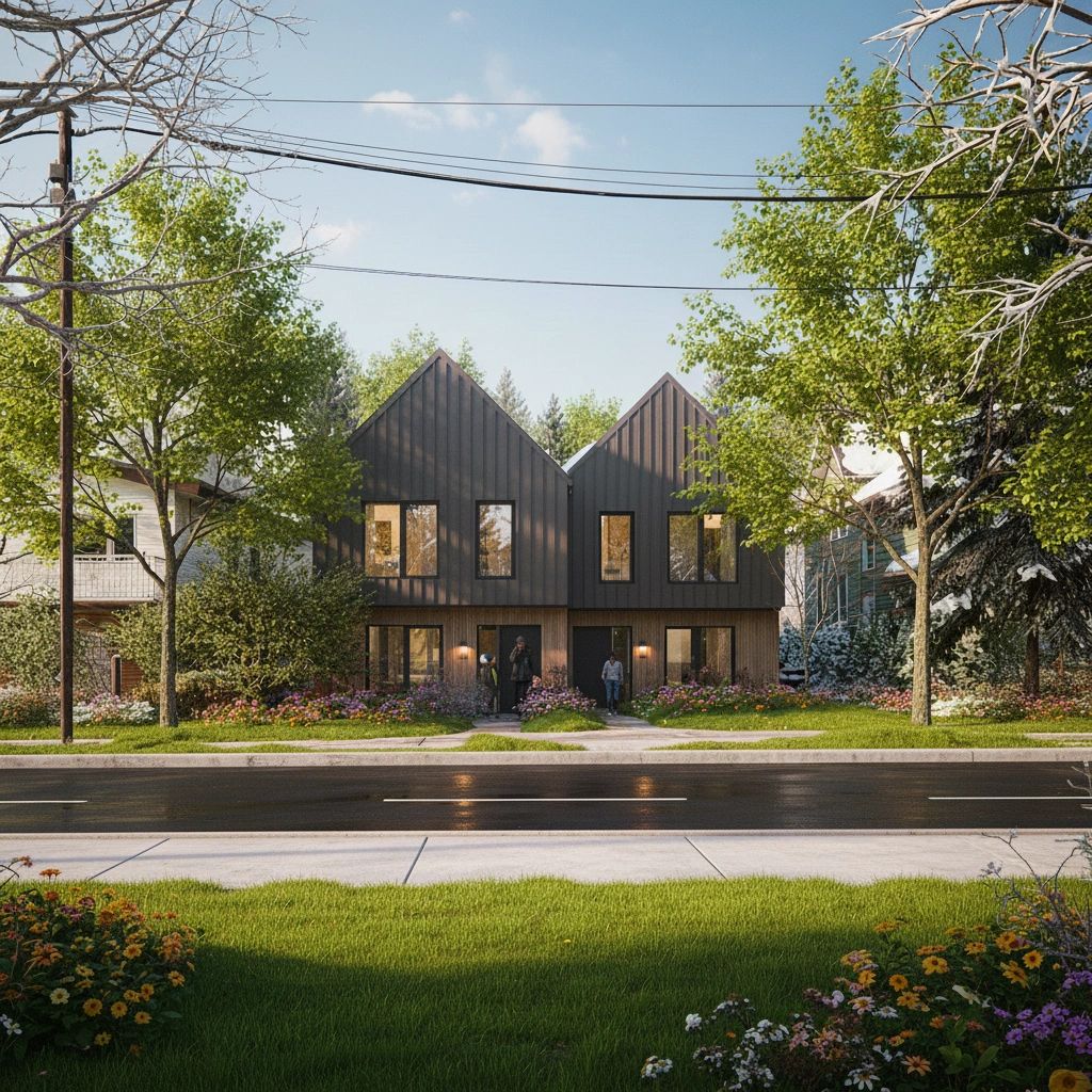 Exterior rendering of the BC Rowhouse