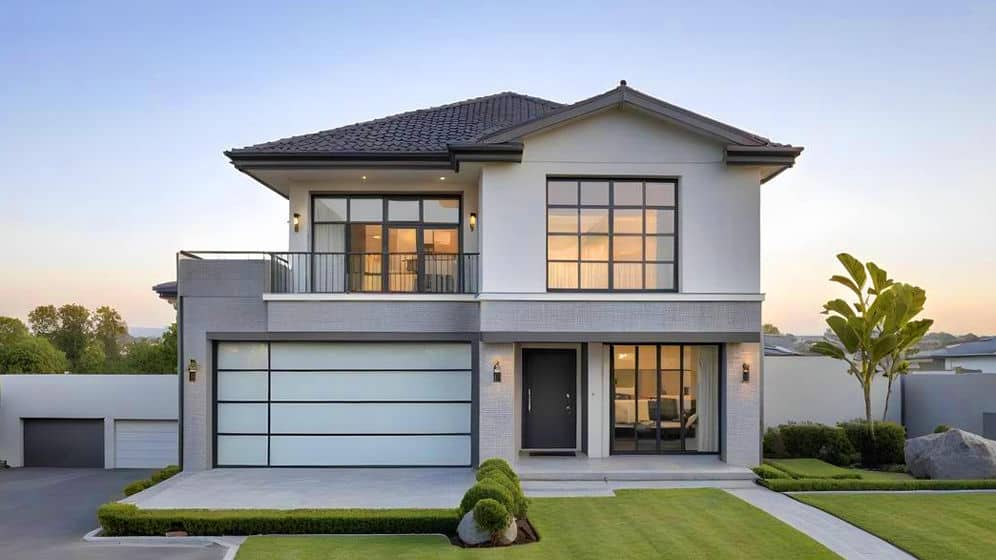Completed contemporary home ready for occupancy