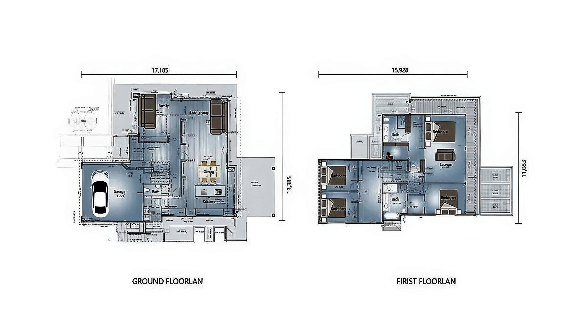 The Cedarview floor plan drawing