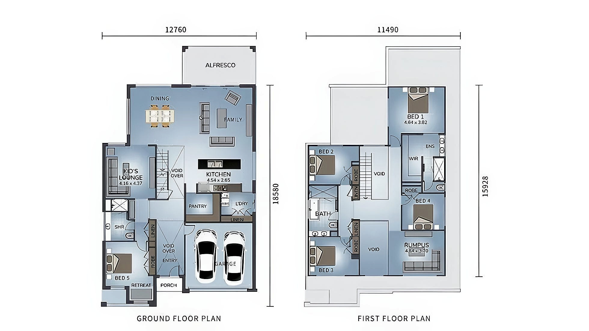 The Dalton floor plan drawing
