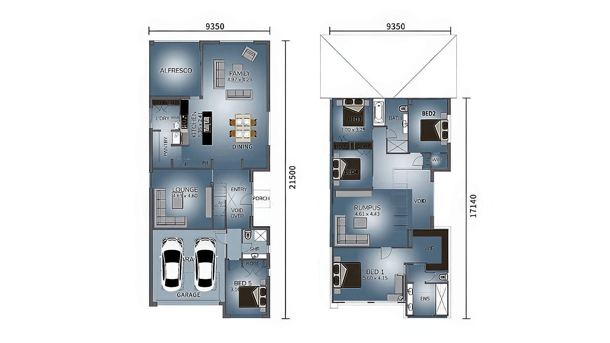 The Saturna floor plan drawing
