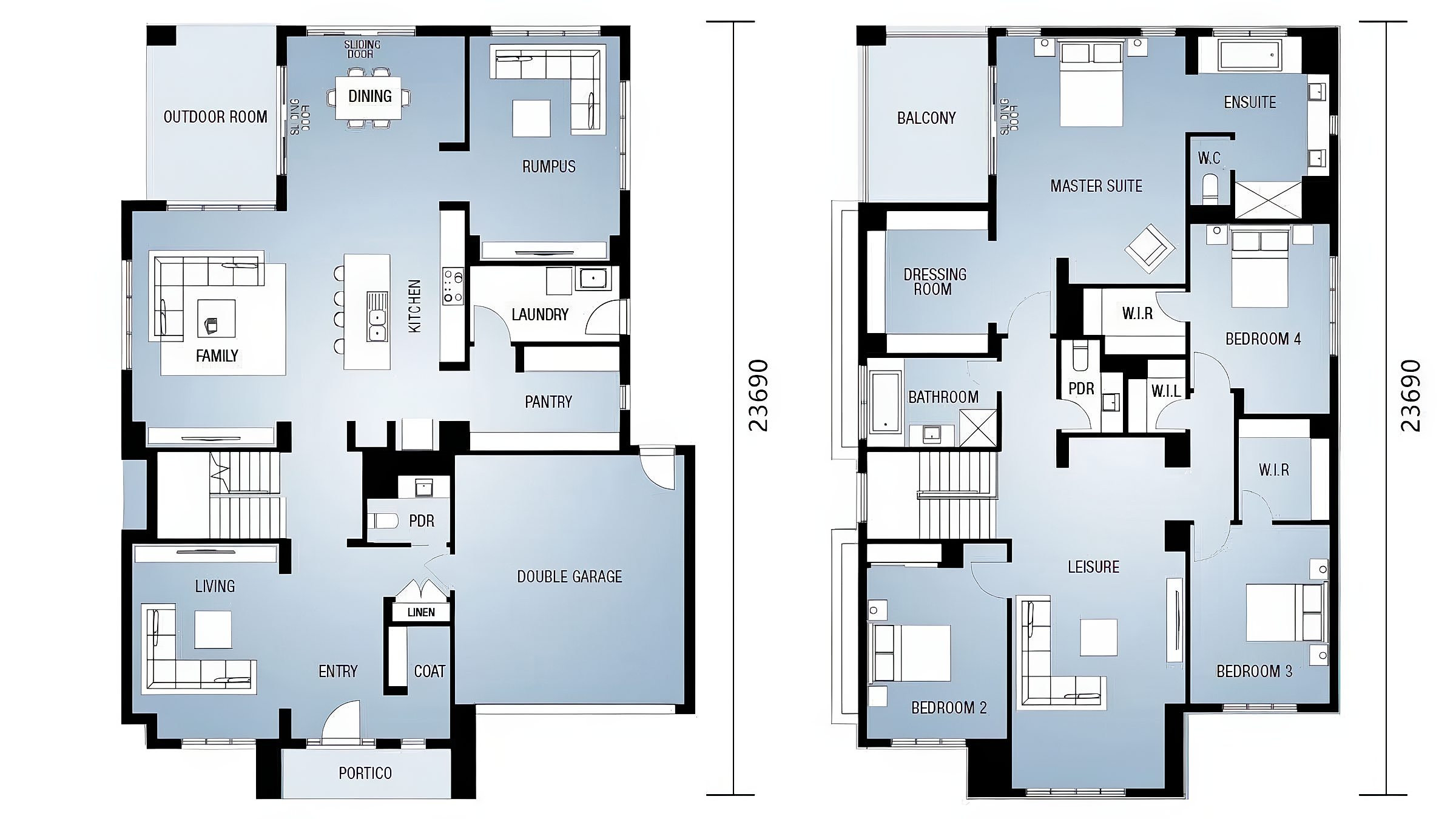 The Timberline floor plan drawing